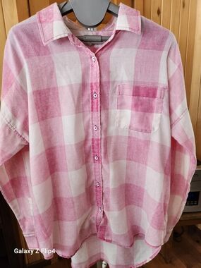 Pink & White Buffalo Check Button-Up Shirt